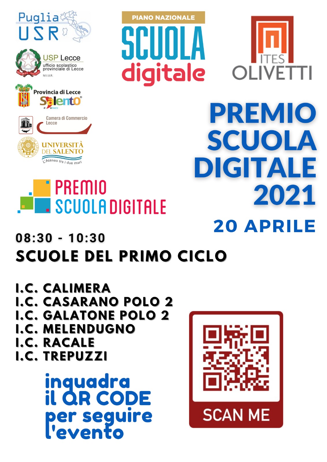 Locandina Premio Scuola Digitale 2021 Locandina fase finale+1 ciclo